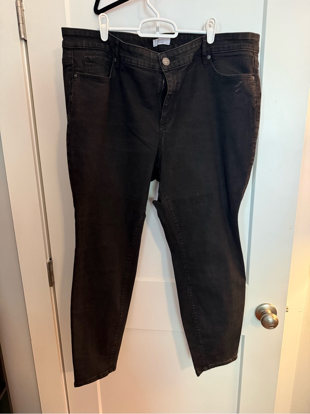 LOFT Plus Modern Skinny Jeans Size 20 Black Charcoal Denim